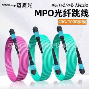 跳线FC om4 MPO接头大模型数据机房 万兆8 12芯多模OM3