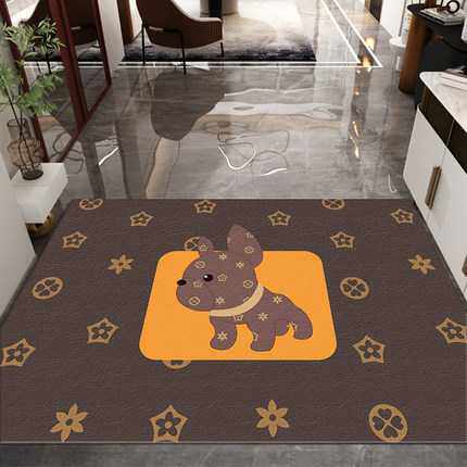 入户门皮革地垫免洗进门脚垫可裁剪玄关门口pvc地毯防污耐磨轻奢