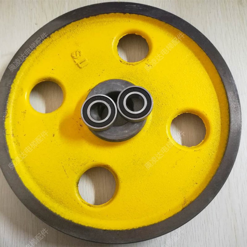 奥的斯电梯底坑涨绳轮/涨紧轮 直径250mm 绳径8mmP 厚度20轴承620