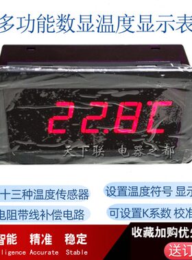 温度表热电阻表显示数字T温度测温仪P高精度防水10024vK型热电偶