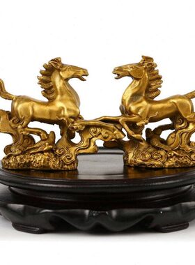 踏摆件马门证书纯铜飞马工艺品摆件燕财送盈