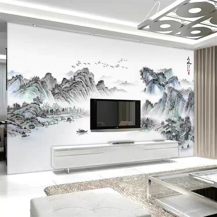 定制新中式集成h护墙板竹木纤维电视背景墙板现代简约风客厅碳晶