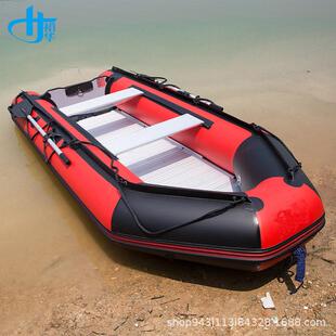 380cm救援艇充气式PVC夹网聚乙烯橡胶橡皮艇8人铝合金船底救