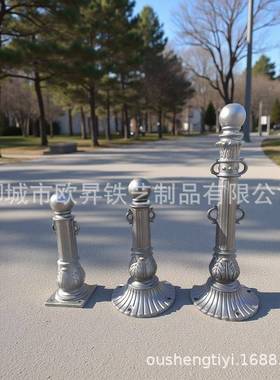 93cm大圆盘铸铁罗马立柱链条护栏隔离柱子欧昇隔离止车桩量大从优