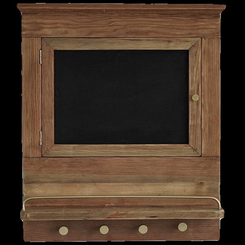润家家居复古实木电表箱遮挡多功能置物架创意黑板老松木电箱装饰