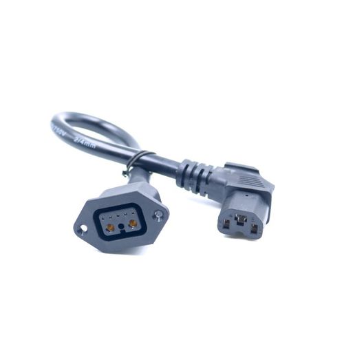 雅迪电动电瓶车锂电池2+5连接电源线新国标公母充电口座转换插头