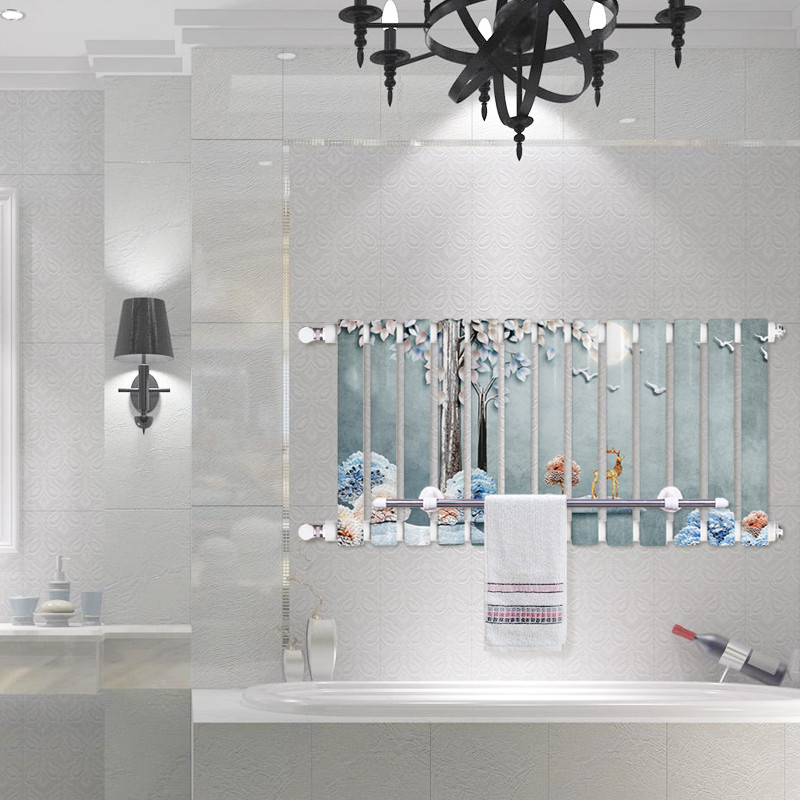 卫生间小背篓暖气片家用横式卫浴钢制新型暖气水暖散热片集中供热