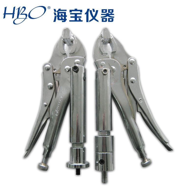 供应海宝HJJ-18推拉力计夹具,纽扣夹具,皮革拉力测试夹具