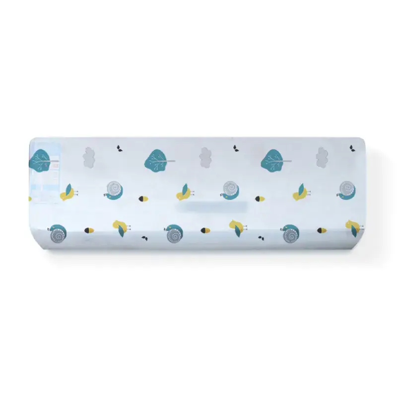 空调防尘罩简约印花通用型挂式盖布挡风帘防尘防潮