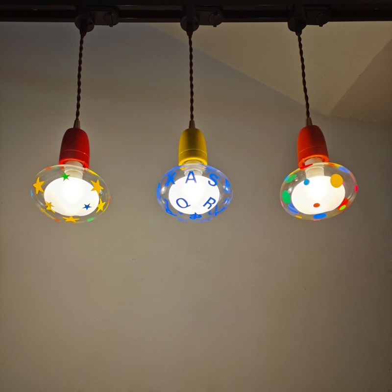 家用店铺导轨吊灯装饰轨道咖啡厅艺术e27螺口灯泡氛围补光吊线灯