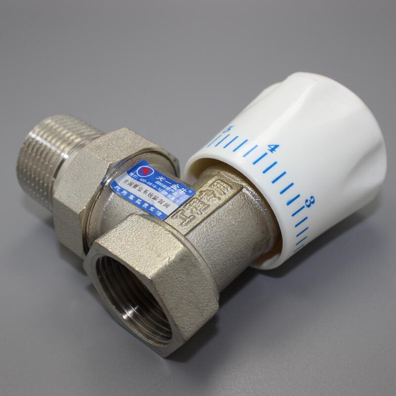 天一 金牛 全铜温控阀门角阀 暖气片 散热器 6分 4分 铝塑管 钢管