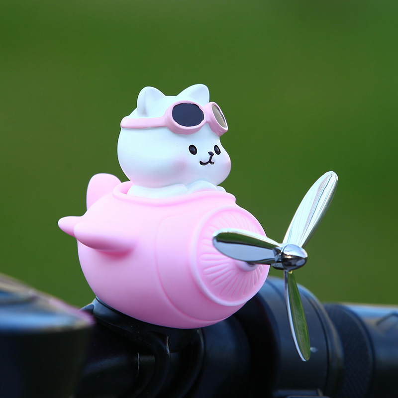 风车鸭子电瓶车自行车电动摩托车装饰品小配件可爱汽车载解压摆件