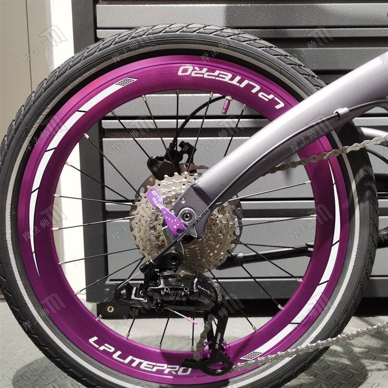 适用于大行折叠车P10 P8 20寸轮组贴纸轮框刀圈改装反光贴