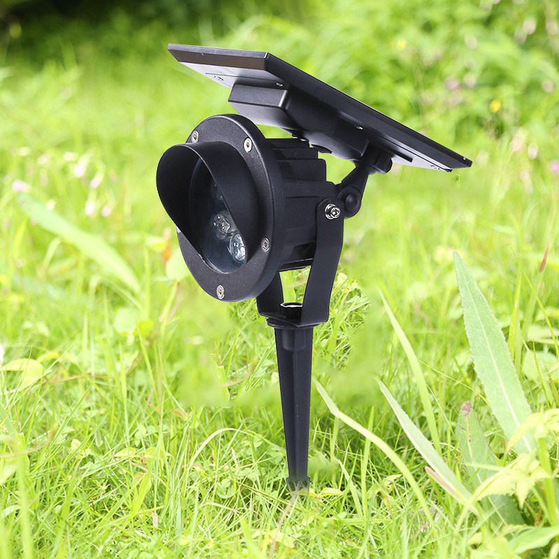 高档新款太阳能户外灯家用庭院灯led射灯花园照明防水草坪投光灯
