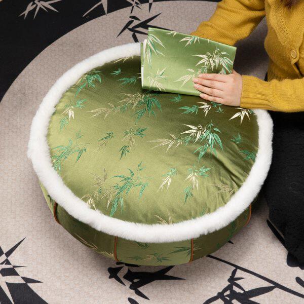 新中式坐墩[竹子]可拆洗懒人沙发坐垫凳客厅墩子家用蒲团脚踏垫子