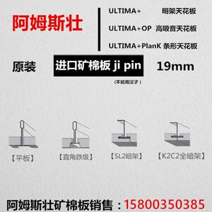 进口原装 阿姆斯壮矿棉板【极 pin】19mm吸音天花板吊顶