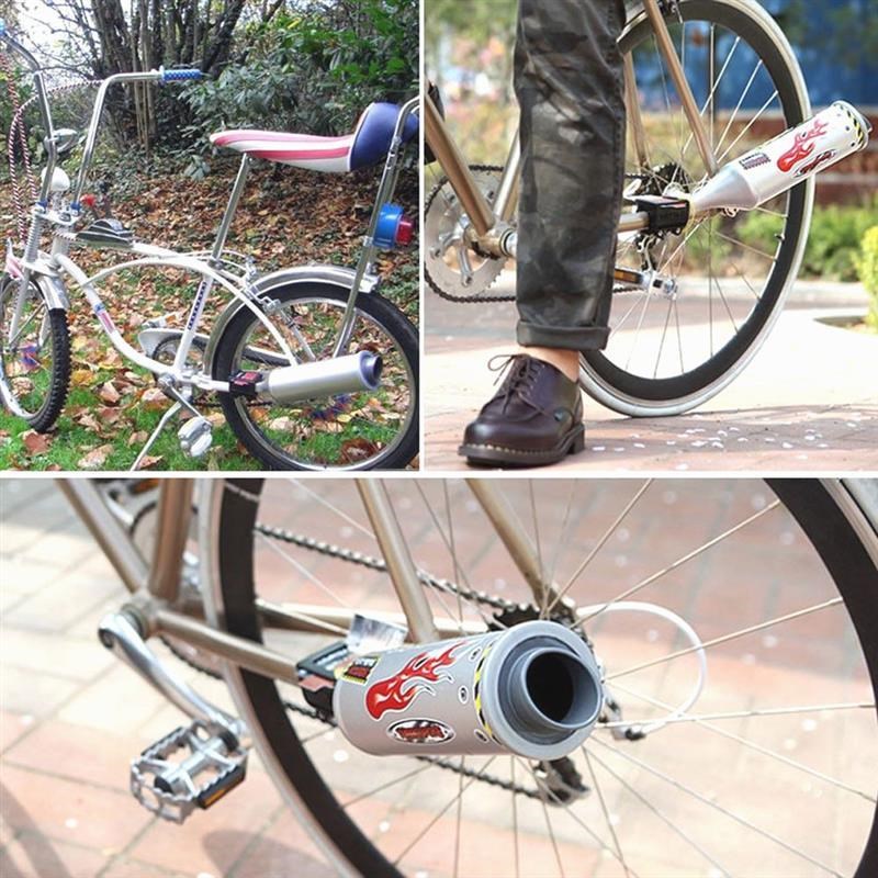 自行车涡轮摩托车音效排气管发声器山地车单车酷玩铃铛辐条喇