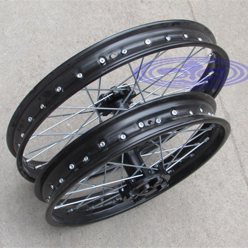 越野摩托车配件波速尔T8 前轮19寸后轮16寸C盘轮毂钢圈 轮毂总成