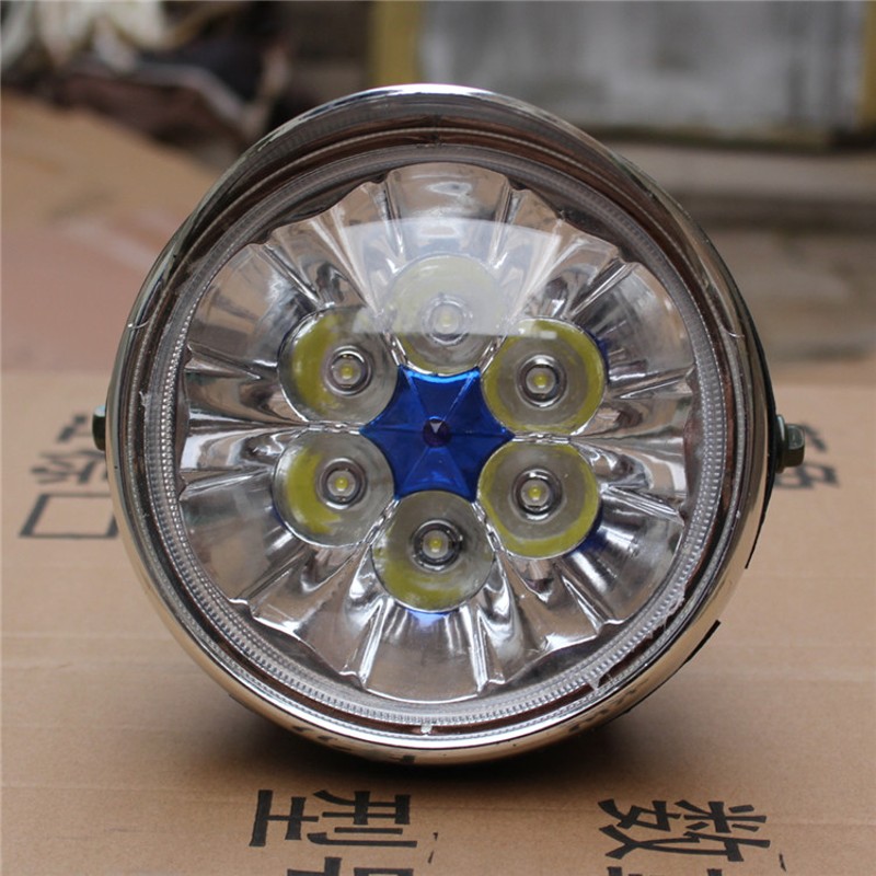 宗申三轮车大灯配件LED超亮大灯金彭电动三轮车三开太子车灯
