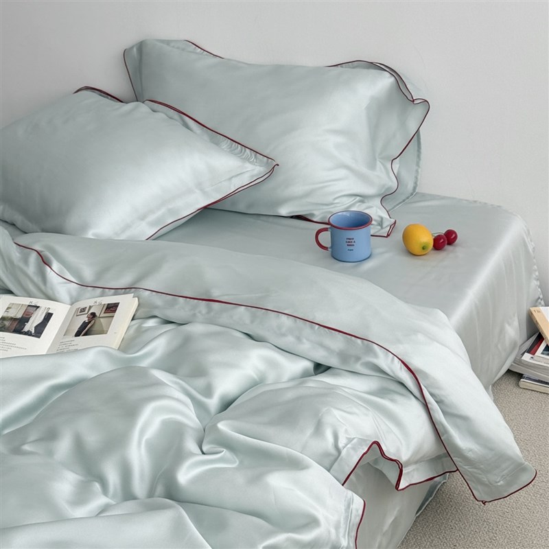 Layman外行【夏日椰奶】夏季凉感纯色莱赛尔天丝V四件套丝滑裸睡