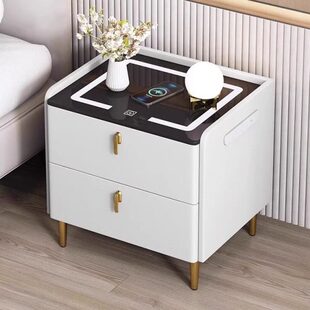 网红新款智能无线充电床头柜带简约现代可充电家用多功能主卧排插