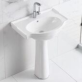 阳台免打孔落地立柱式 洗手盆陶瓷卫生间洗手盆小户型一体