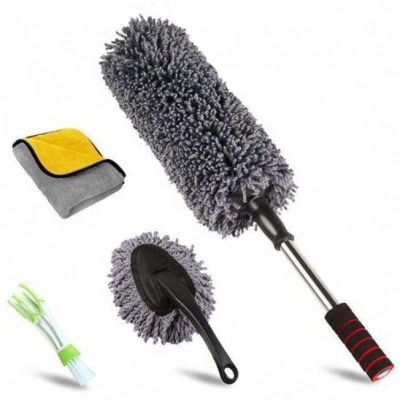 汽车除尘掸子可伸缩式车掸清扫浮灰洗车蜡把车用清洁用品蜡拖