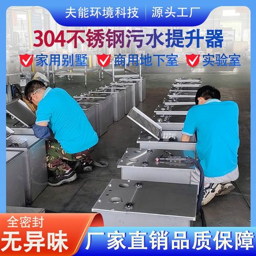 双泵污水提升装置多功能水泵排污泵不锈钢自动地下室强排污设备