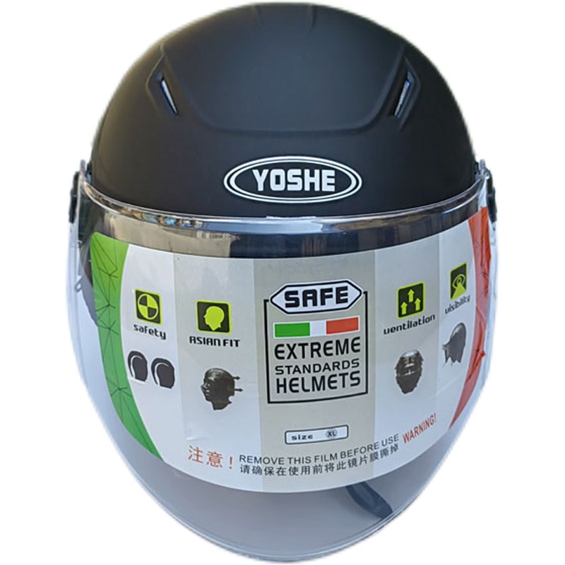 电动摩托车头盔春秋冬款男女士四季盔半盔摔不碎白料送围脖多色