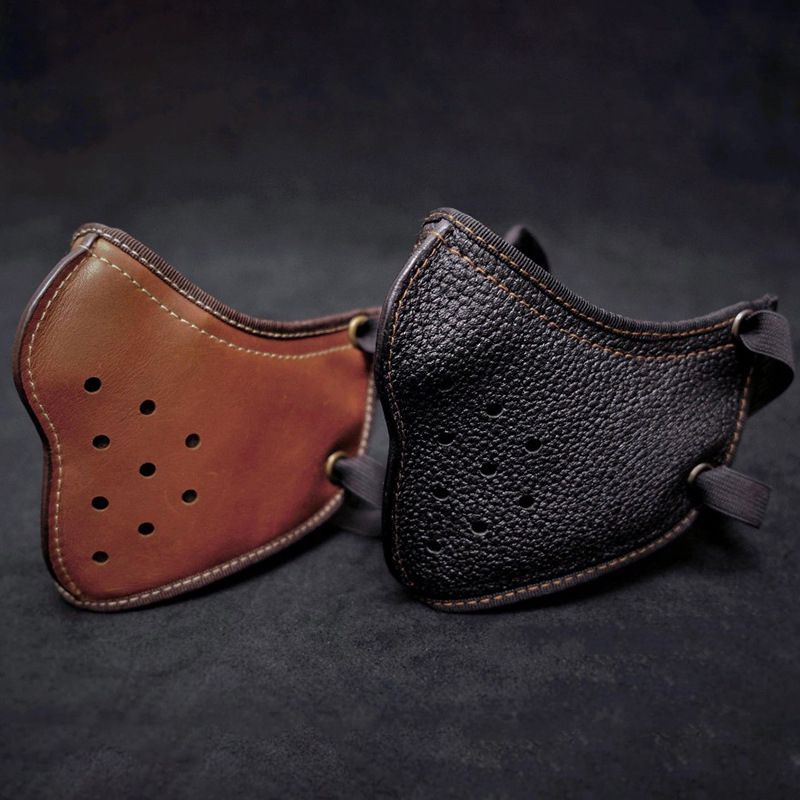 哈雷复古怀旧面罩印第安机车骑士口罩机车骑士防尘皮面具