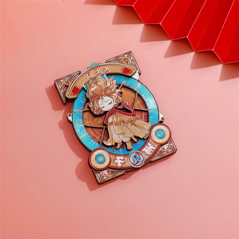 家居装饰磁力贴十二星座银箔冰箱贴旅游木制纪念品文创礼物软磁贴