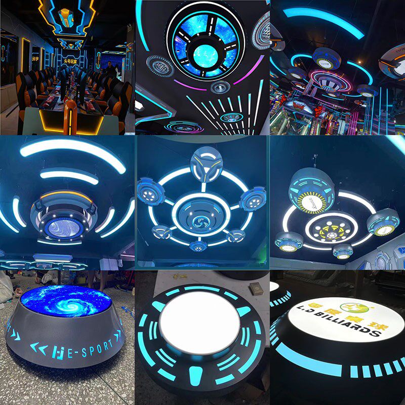 模块灯电玩城网吧电竞房模组VR科技馆酒吧KTV台球室超市商场吊灯