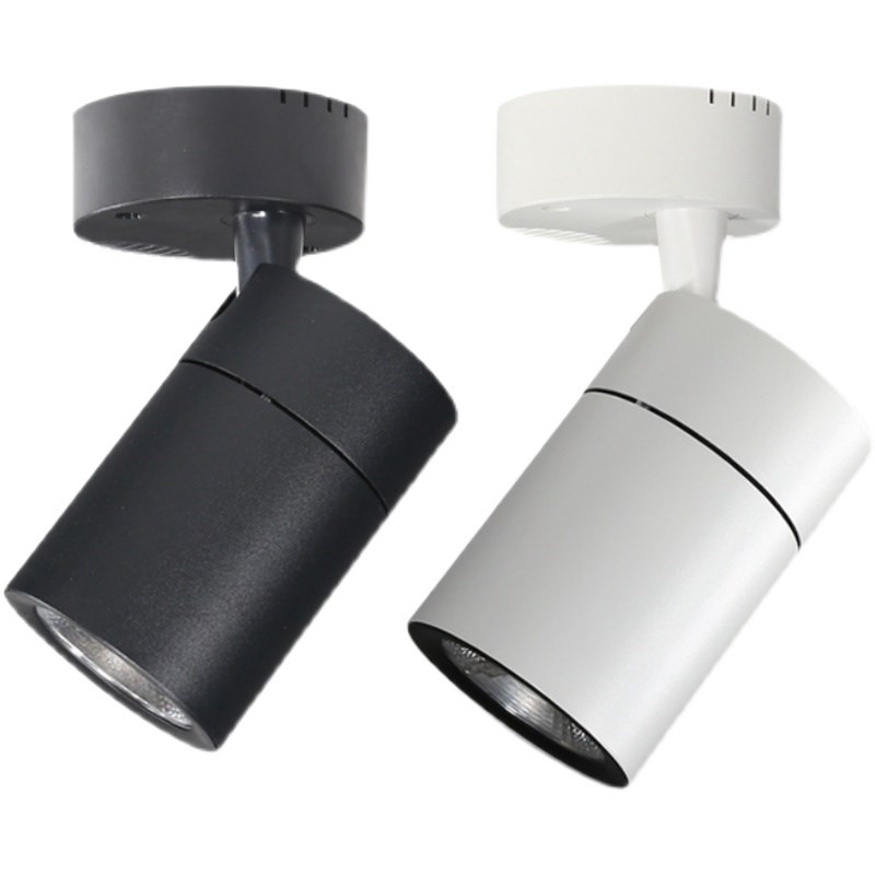 可调角度LED吸顶射灯明装服装店商铺COB聚光射灯天花灯免开孔灯