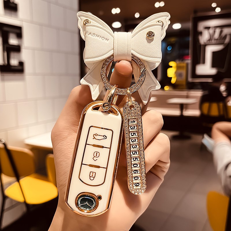 适用马自达3昂克赛拉钥匙套阿特兹cx5扣cx8壳cx4包21款女汽车