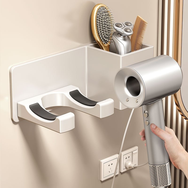 吹风机置物架免打孔卫生间电吹风支架浴室风筒收纳架子挂架家用