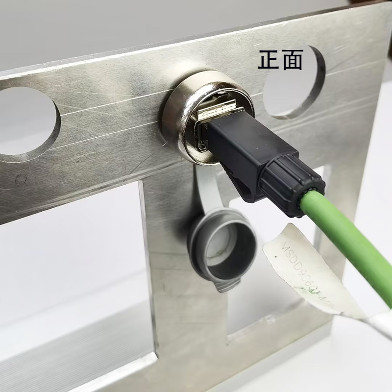 MSDD228M面板式全金属网口母座穿墙连接器以太网转接头网线对接头