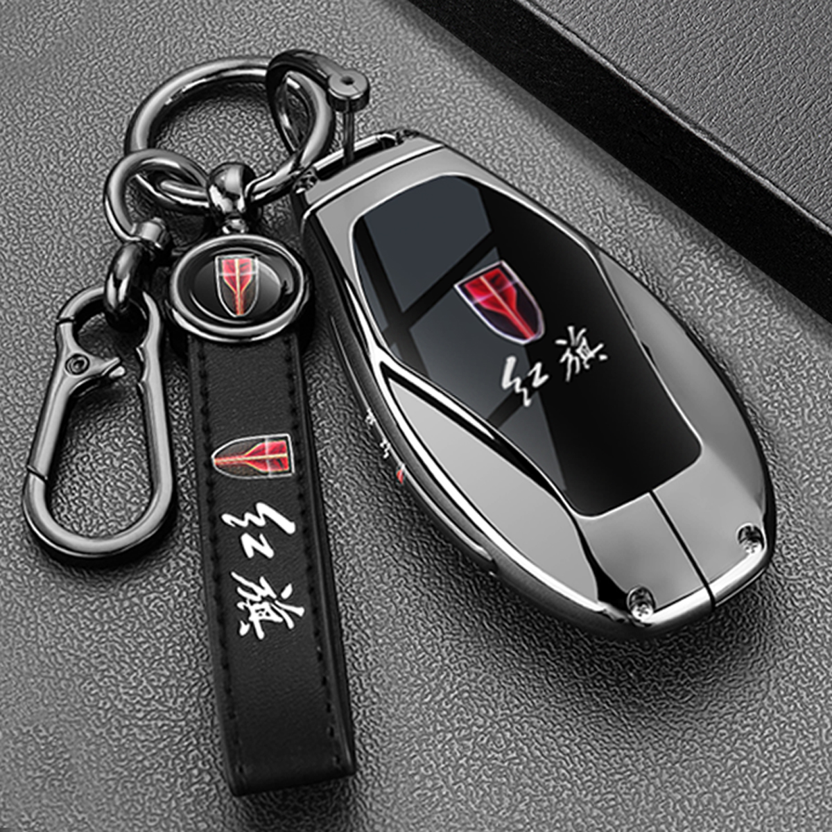 2025款红旗H5钥匙套HS5 H6 H9 HS7金属EQM5 EH7R扣HS3PHEV车壳男