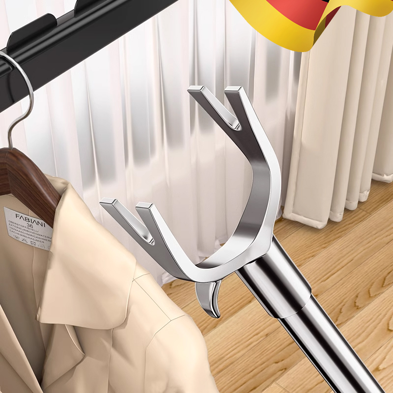 撑衣杆家用晾衣杆可伸缩加长款B衣叉K丫不锈钢晒衣杆阳台挑挂