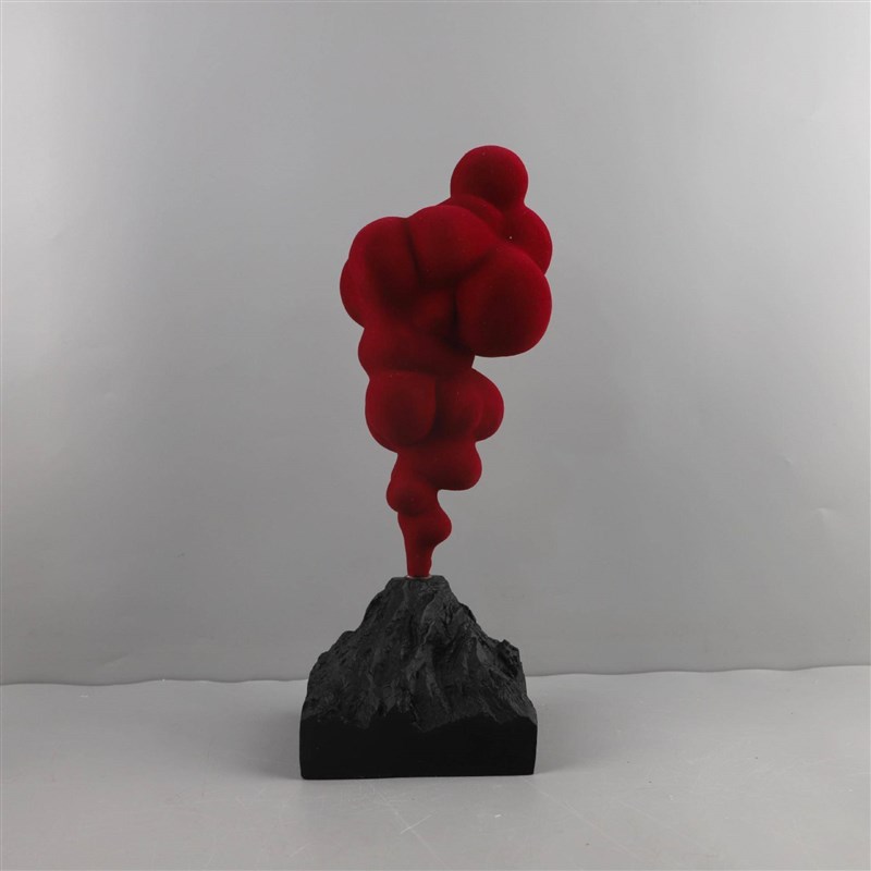 现代简约白色火山喷发创意摆件客厅样板房玄T关家居软装饰品