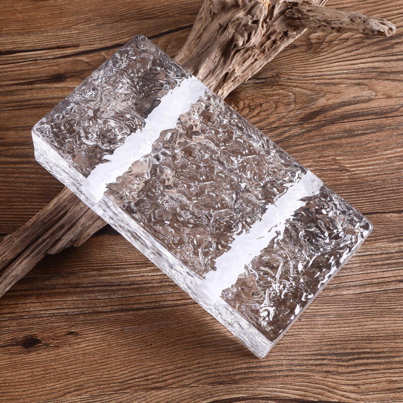 超白玻璃砖水晶砖透明方形隔断墙卫生F间网红艺术实心空心冰纹砖