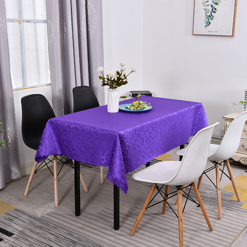 酒店桌布方形餐桌布台布餐厅饭店酒楼方桌桌布粉色红Y色宝蓝色定