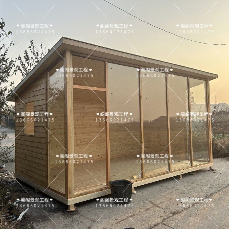 户外玻璃花房防腐木木屋别墅庭院C天台茶室阳光房简易移动组装凉,住宅家具,木屋凉亭,淘宝优惠券,粉丝福利购,淘宝优惠卷