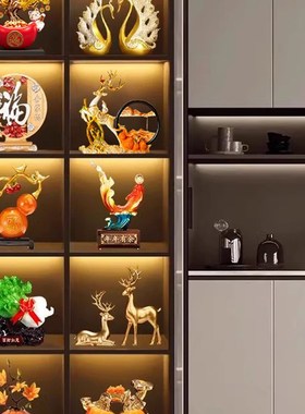现代酒柜装饰品摆件轻奢高档客厅家居电视M柜展示柜工艺品乔迁礼