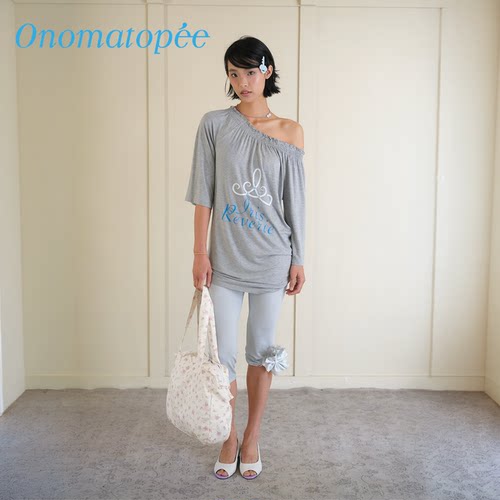OTPe*印花棉质多穿法宽松t恤上衣