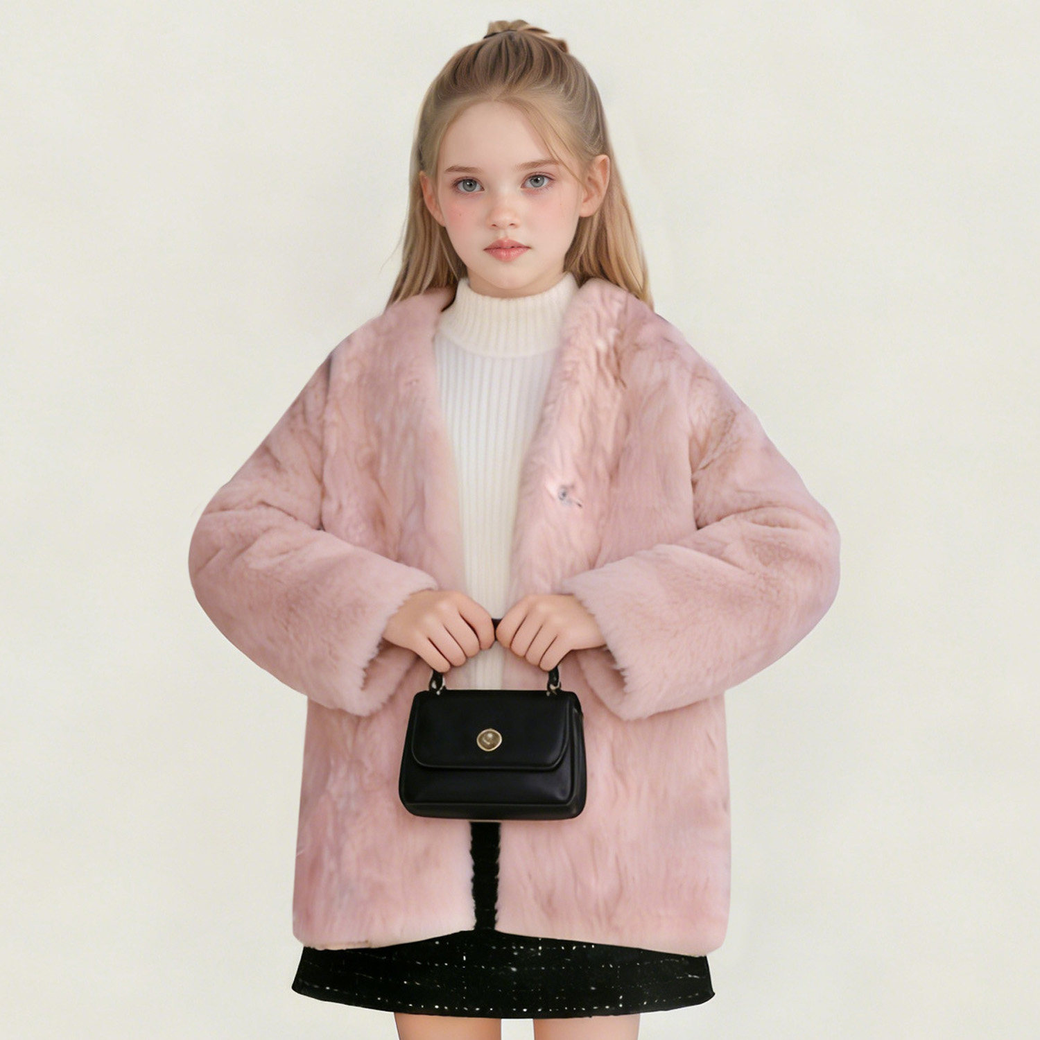 萌校长女童皮草外套2026新款女宝大衣毛绒皮毛一体中长款加厚冬装,童装/婴儿装/亲子装,皮草/仿皮草,淘宝优惠券,粉丝福利购,淘宝优惠卷