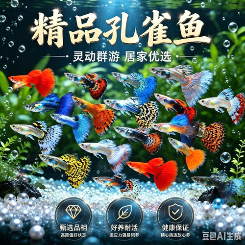 水梦集孔雀鱼幼鱼多色新手易养