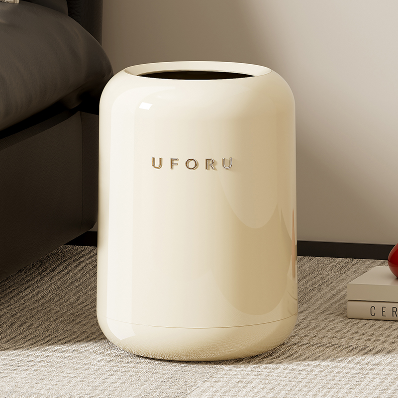 垃圾桶家用2024新款客厅v厨房卫生间卧室厕所办公室轻奢高档奶油