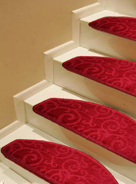 华德  中式红色祥云楼梯踏步x垫防滑垫平台异形转角平台踏步垫定