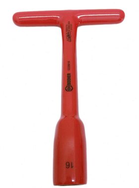 Booher合工具浸塑型VDE绝缘T型套筒扳手绝缘工具套筒0228808