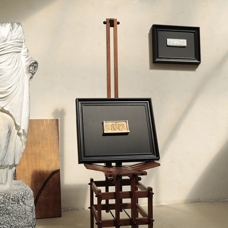 中古风电表箱装饰画法式石膏浮雕壁画玄关客厅沙发背景墙装饰画